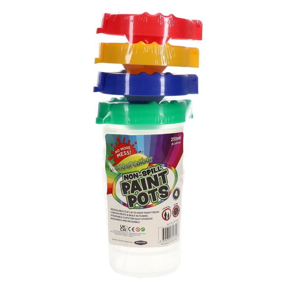 World Of Colour Non Spill Paint Pot (4pk)