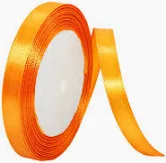 Orange Silk Ribbon- 6mm