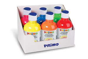 Primo Assorted Fluorescent Poster Paint 300ml (6)