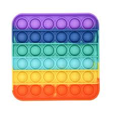 Rainbow Pop It Toy- Square
