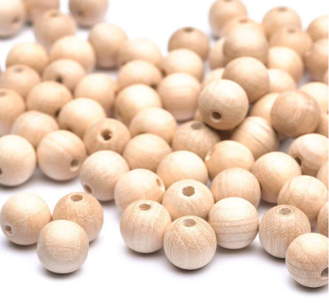 O Color Natural Wooden Beads (1100)
