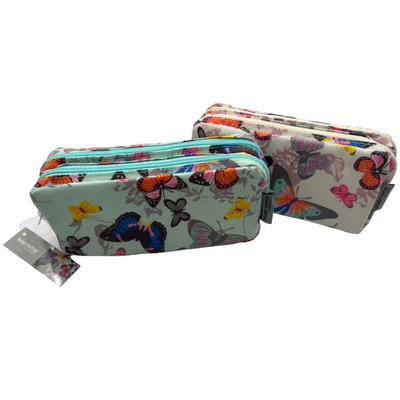 Supreme Butterfly Double Zip Pencil Case PC-7499