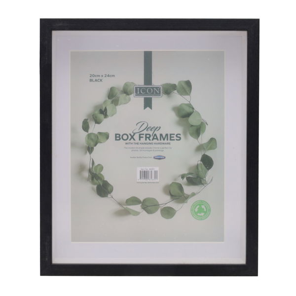 Icon 20x24cm Deep Box Frame- Black