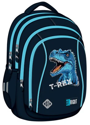St Right 15in Blue T-Rex Backpack BP-26