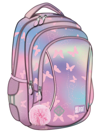 St Right 15in Pink Butterflies Backpack BP-26