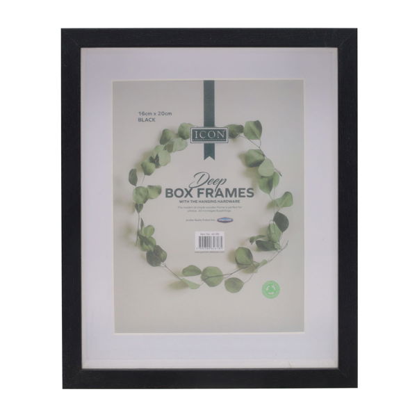 Icon 16x20cm Deep Box Frame- Black