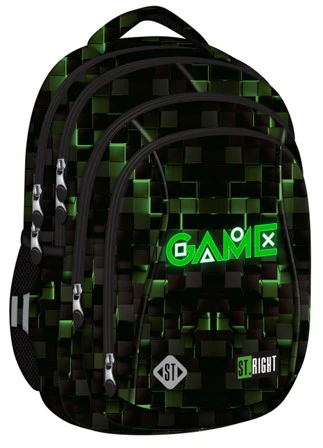 St Right 17in Green Game Backpack BP-04