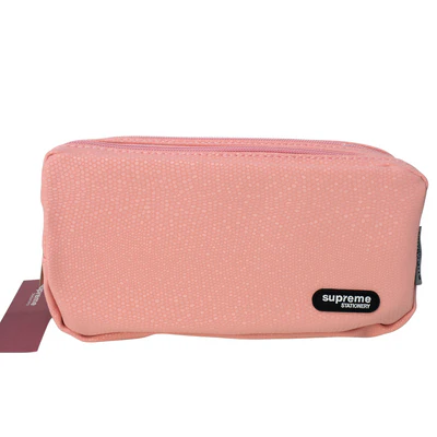 Supreme Pink Scale Double Zip Pencil Case PC-7512