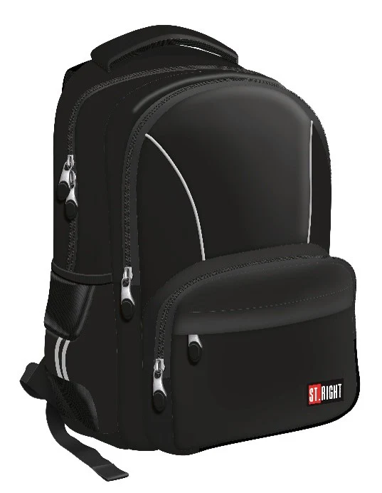 St Right Black Backpack 18in