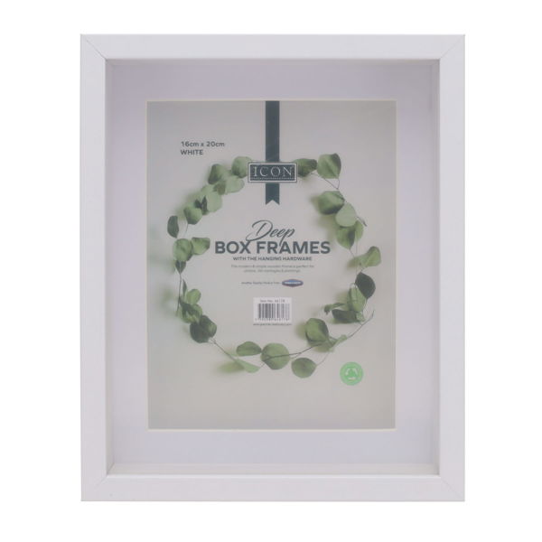 Icon 16x20cm Deep Box Frame- White