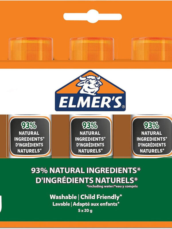 Elmers Washable Glue Sticks 20g X 5