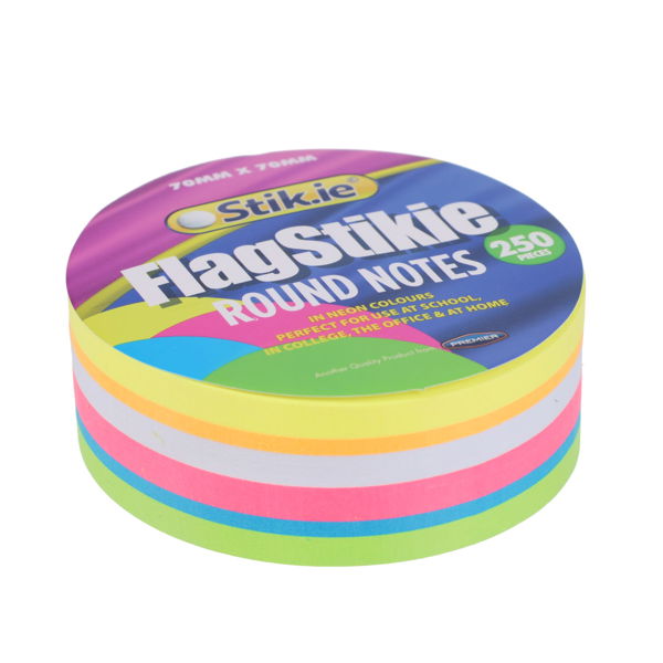 Stikie Round Post It Notes 70x70mm 250pce