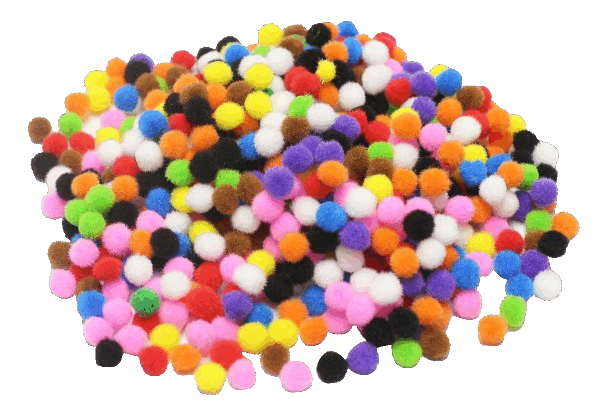 Mini PomPoms Asstd Colours (1000pc)