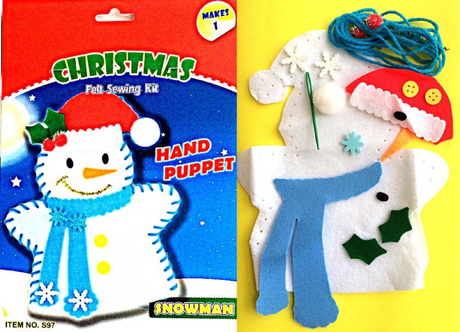 DIY Felt Snowman Puppet