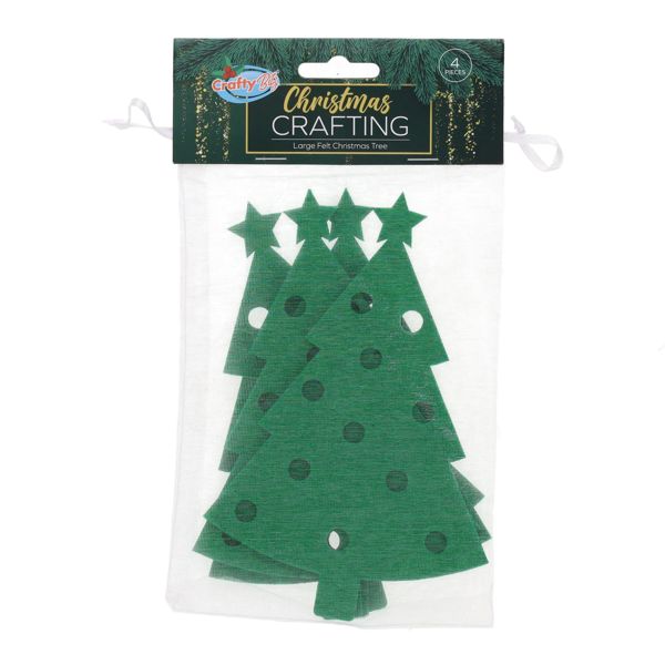 Crafty Bitz Large Felt Xmas Tree- 4pk