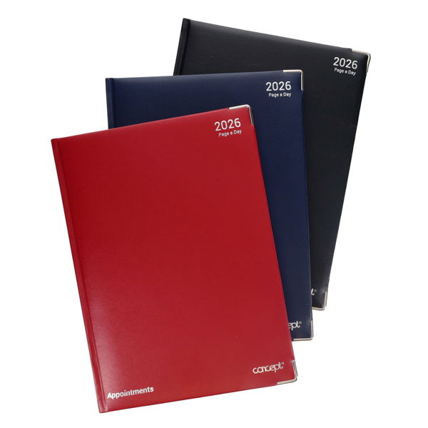 Concept 2026 A4 Page a Day Executive Appointment Diary