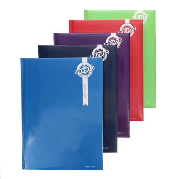 Premto A4 2026 Page A Day Diary Bold Colours