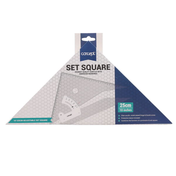 Concept 10"/25cm Adjustable Set Square