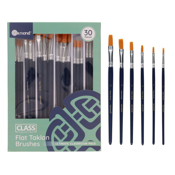 Ormond Class Collection Flat Taklon Brushes (30)