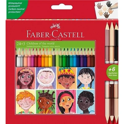 Faber Castell Children of the World Colouring Pencils 24+3