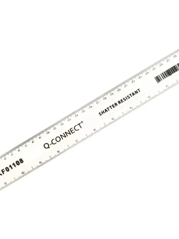 Q Connect 30cm Shatterproof Ruler KF01108 Single