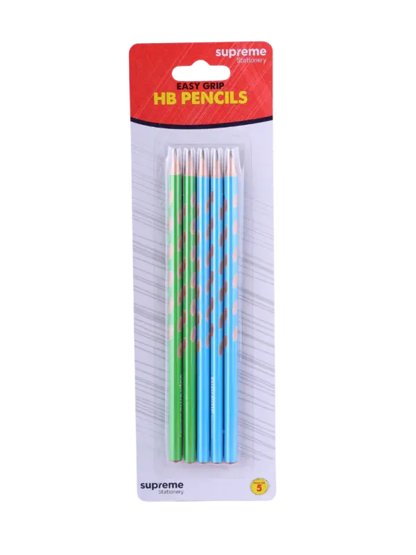 Supreme HB Easy Grip Pencils (5)