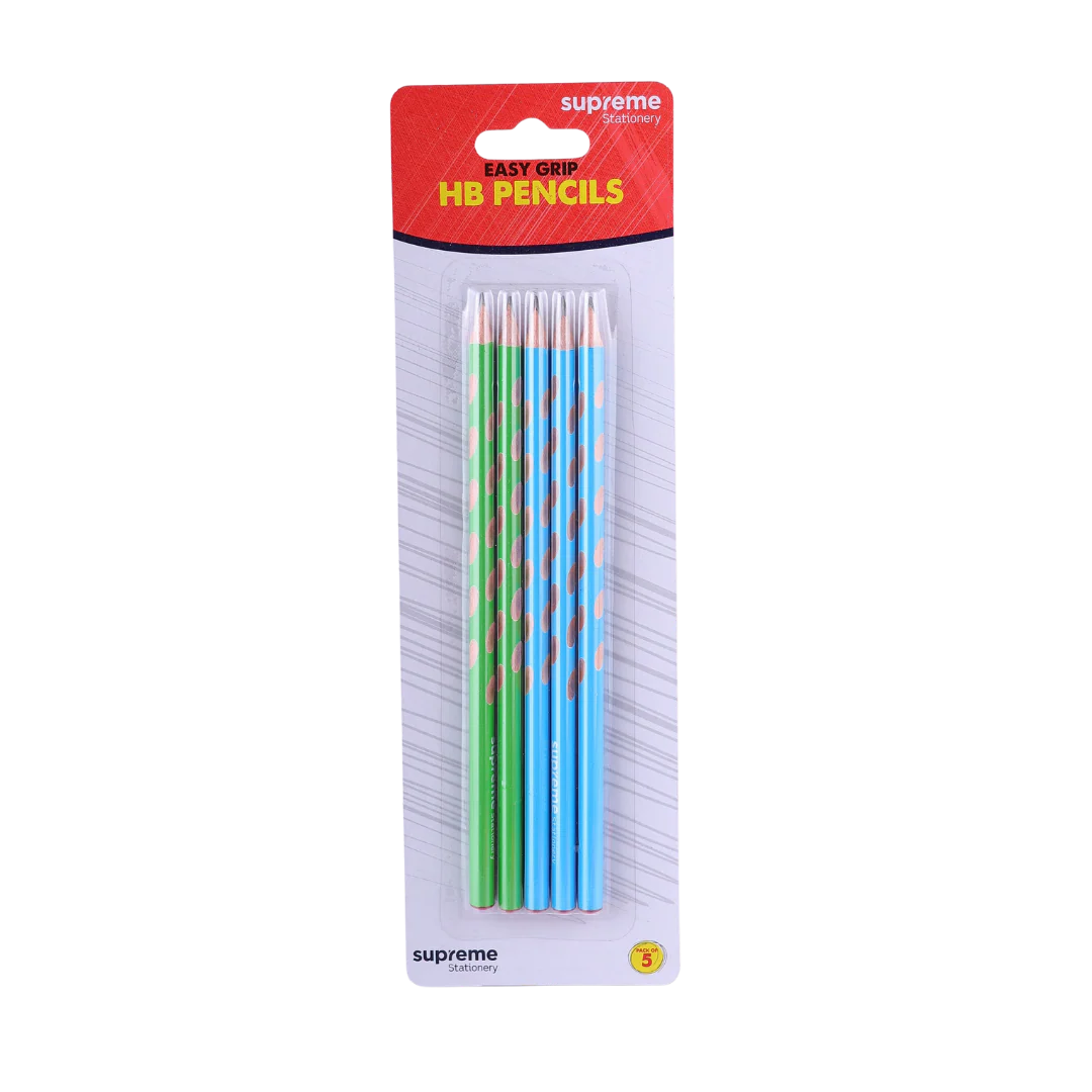 Supreme HB Easy Grip Pencils (5)