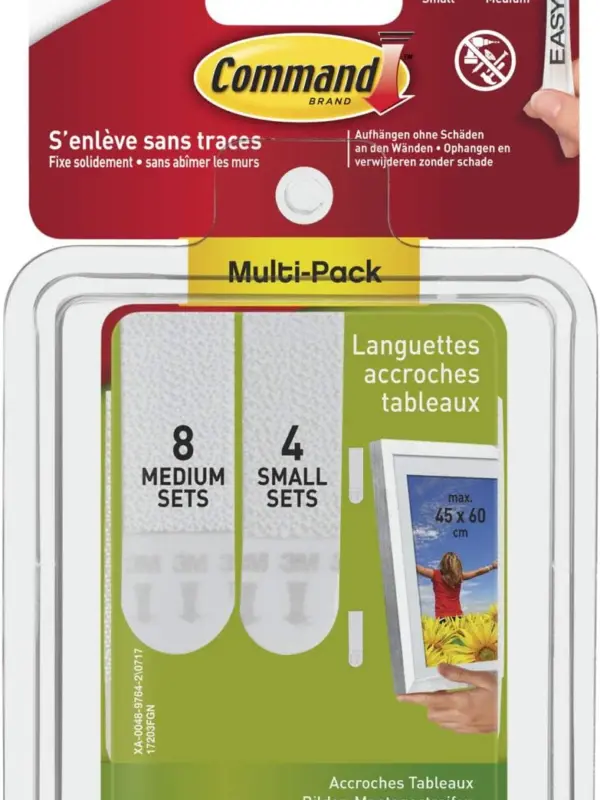 3M Command Picture Hanging Strips - Assorted Sizes (12 Pairs)