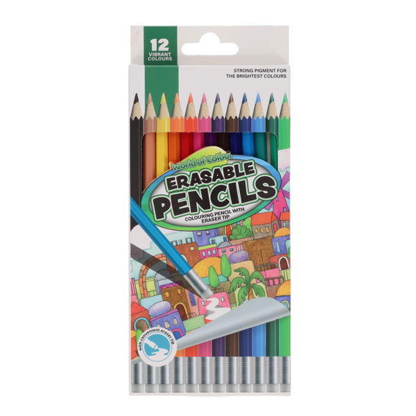 WOC Erasable Colouring Pencils (12)