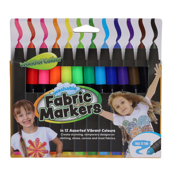 WOC Washable Fabric Markers (12)