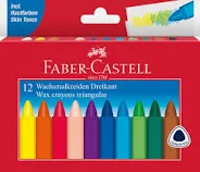 Faber Castell Triangular Wax Crayons (12)