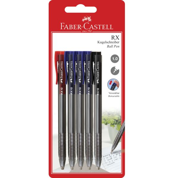 Faber Castell RX10 Retractable Ballpens (5)