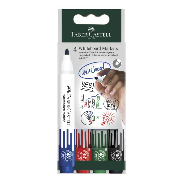 Faber Castell Assorted Whiteboard Markers (4)