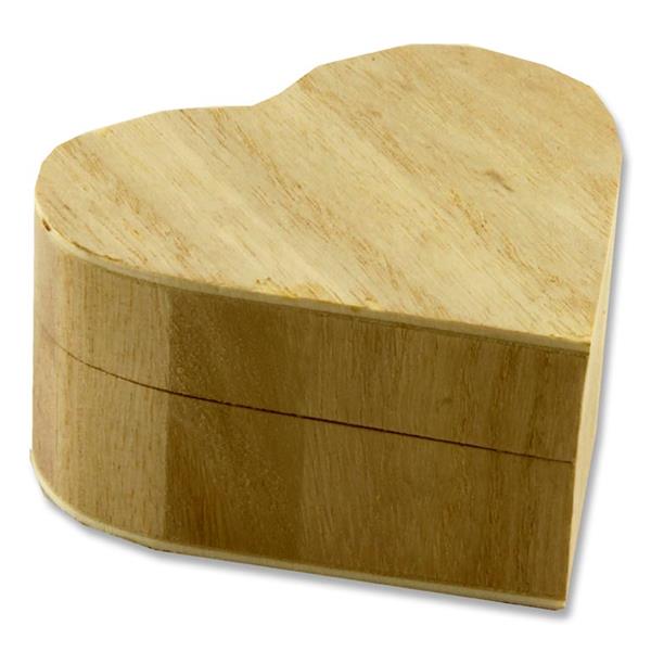 Icon Wooden Heart Shaped Box 83X45mm