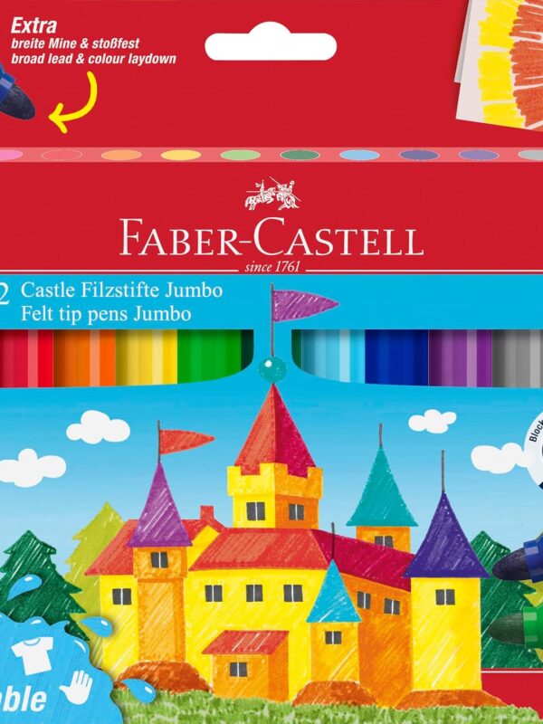 Faber Castell Jumbo Felt Tip Markers (12)