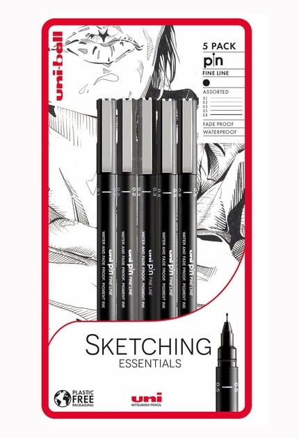 Uniball Pin Sketching Pack of 5