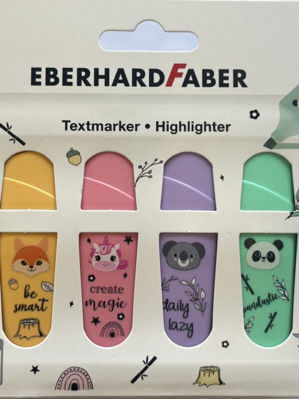 Eberhard Faber Cute Animal Highlighters Pastel (4)