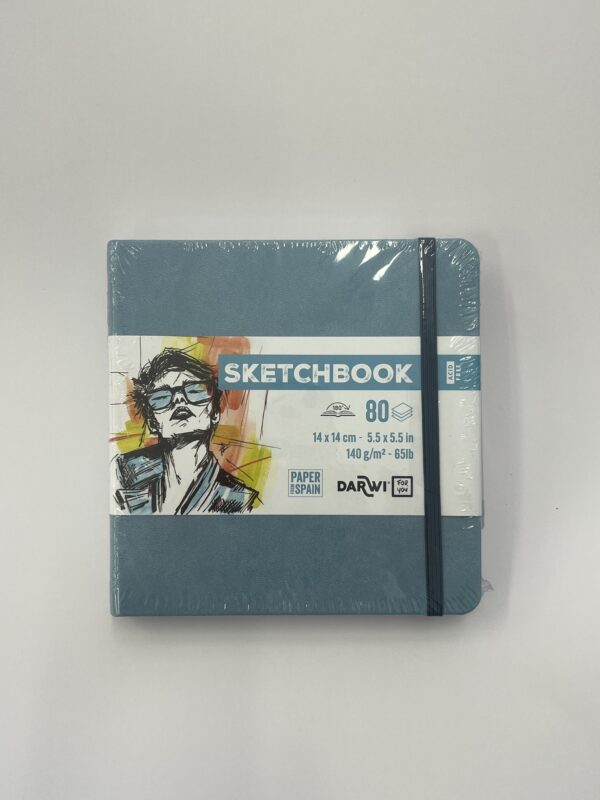 Darwi 14x14cm Sketchbook 140gsm- Baby Blue