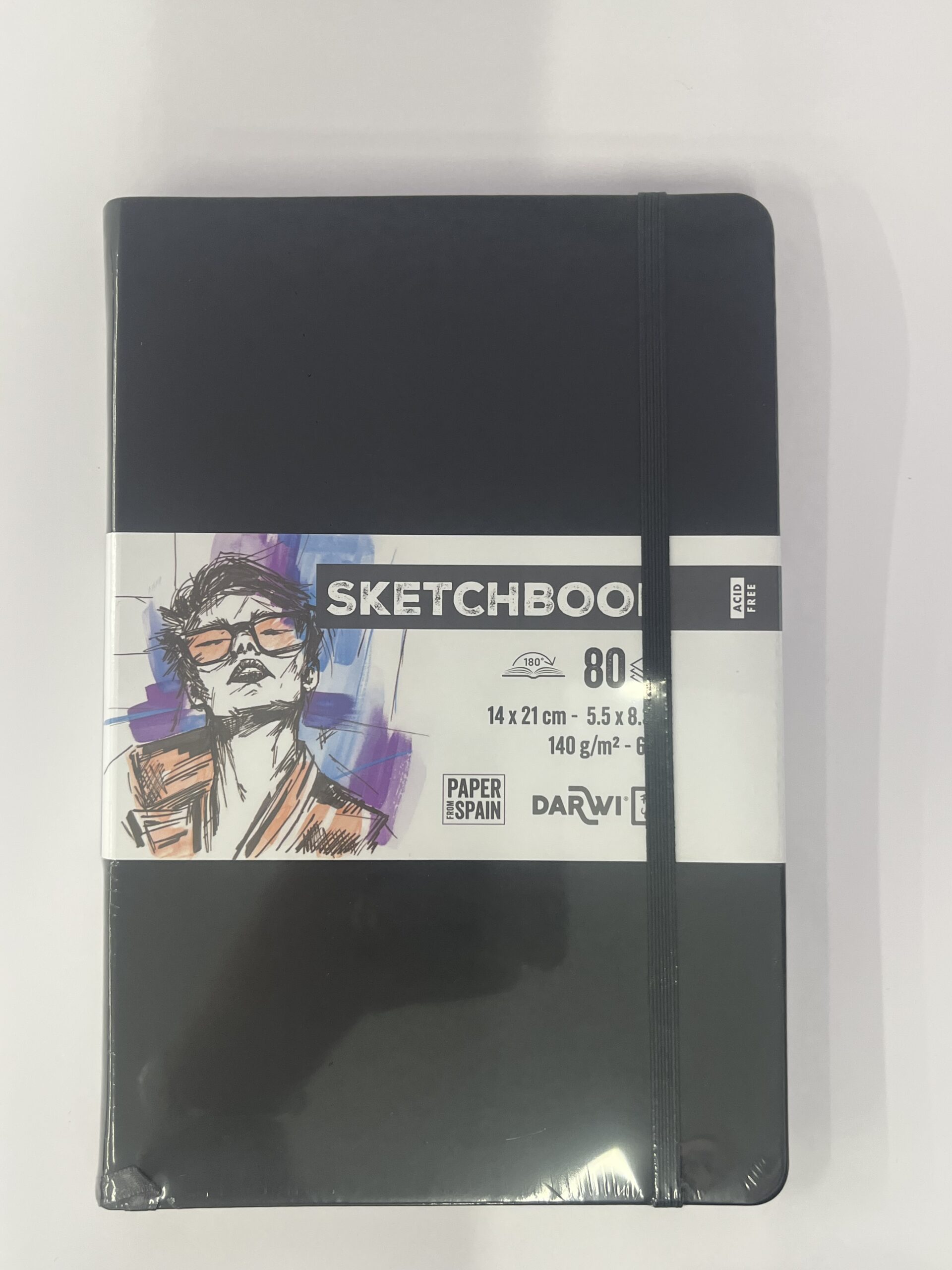 Darwi 14x21cm Sketchbook 140gsm- Black