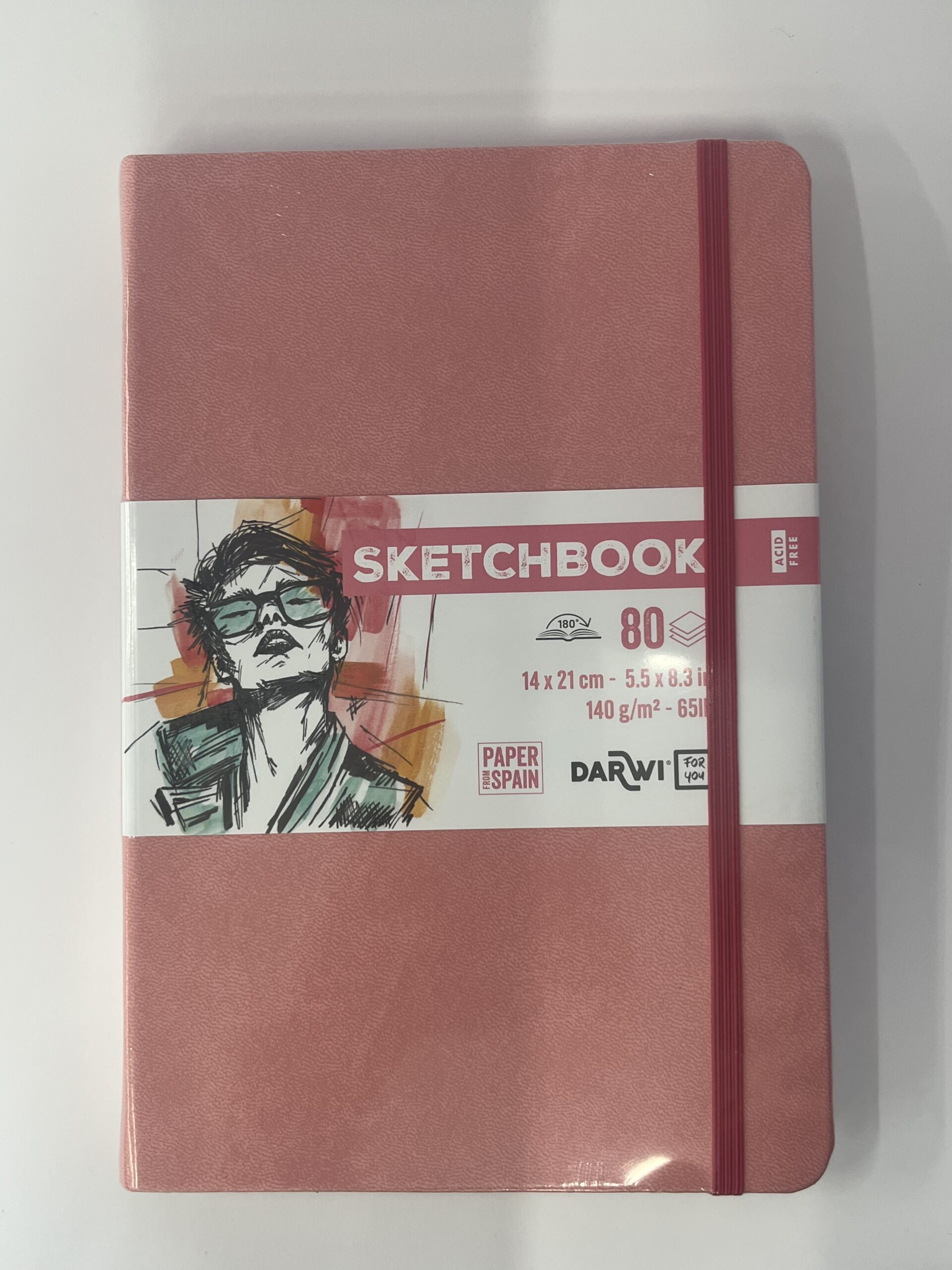 Darwi 14x21cm Sketchbook 140gsm- Pink